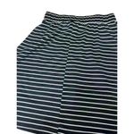 Torrid Navy Blue White Striped Midi Pull On Skirt Size 00/10 Medium Photo 4