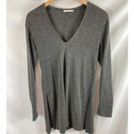 ZARA Longline Side Slit Long Sleeve V Neck Top size Small Photo 0