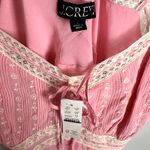 J.Crew  Babydoll Pintuck Lace Trim Slip Dress Crepe de Chine Pink Satin Sz 4 NWT Photo 4