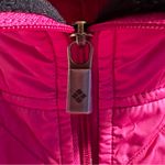 Columbia Quilted Fuchsia Pink Black Vest Zip Front Small Lightweight Outerwear Photo 5