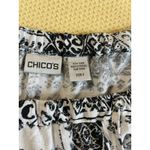 Chico's 100% Linen Pants Size XL Crop Pullon Multi Print Photo 5