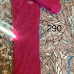 IZOD Vintage Lacoste Knit Scarf Hat Combo 100% Orlon Pink 80s Made USA Photo 0