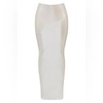 House Of CB  Colette Shimmer Champagne Midi Skirt M Photo 3