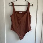 Babaton ‎ CONTOUR TANK BODYSUIT XL Epicurean Brown Photo 4