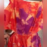 SO Beachy vibrant tropical resort-wear waist cutout long tiered maxi dress NWT XS Photo 6