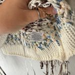 Rebecca Elliot Size S/M Rainbow Open Knit Fringe Festival‎ Sweater White Size M Photo 7