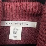 Max Studio Max‎ Studio Women’s Textured Cowl Neck Cranberry Red Cozy Sweater Size Medium Photo 2