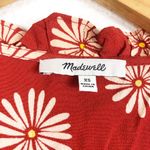 Madewell  Ruffle-Edge Wrap Midi Dress Size XS Daisy Daydream Red Floral Boho Photo 5