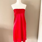 Vintage Red Satin Slip Dress and Robe Set Size M Photo 1