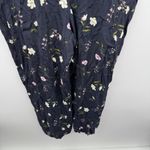 Thakoon Black‎ Floral Cropped Jumpsuit Women’s Size 8 Short Sleeve Multicolor Black Photo 4
