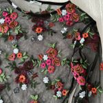 Kimchi Blue  Women's Small Embroidered‎ Mesh Top Sheer Fairy Grunge Whimsigoth Photo 2