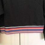 Nike Black Pro Striped Long Sleeve Crop Sweatshirt Size M Photo 3