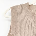IceBird Womens Minimalist Cozy Ribbed Knit Sweater Vest Knit Tank Top Size S Tan Photo 3