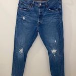Levi's  501 S High Rise Skinny Jeans Distressed Medium Blue Wash Size 29 Photo 0