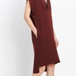 Vince NEW Satin Trim High Low Shift Dress Photo 2