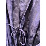 Victoria's Secret  Vintage Gold Label Blue Floral Embossed Satin Belted Robe P S Photo 5