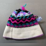 CB Sport Retro women’s Ski Beanie Hat wool knit with Pom Poms Pink Photo 6