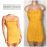 Honey Punch gold strapless mini dress with tassels. New with tags Photo 1