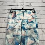 Evolution and creation Geometric Blue and Pink Leggings SZ M High Waist Yoga Y2K Photo 5