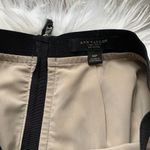 Ann Taylor Petite Leopard Print Skirt Silk Blend Black and Tan Animal Print 0 P Photo 4