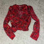 Free People I Got You Printed Top / Ruby Combo size small Photo 1