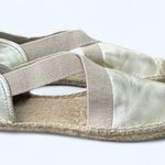 Tory Burch Gold Leather Catalina Espadrille Shoes Slip On size 10 NEW Summer Photo 0