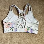 DKNY White Floral Sports Bra Size Medium Photo 2