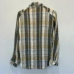 Paige  Womens Shirt‎ Gray Blue Flannel Button Up Long Sleeve Cotton Plaid Photo 1