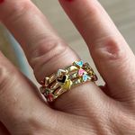 Kendra Scott Haven Heart Gold Ring Set of 3 in Multi Mix new ring size 7 Photo 0