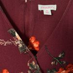 Xhilaration Maroon Wine Fall Autumn Floral Wrap Dress Sz M Photo 2