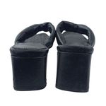 Schutz  Fairy Mid Black Leather Square Toe Block Heels Slip On Sandals Size 7.5B Photo 2