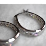 Source Unknown New Bridal/Pagent/Prom Voguish Rhinestone Accent Silver Tone Latch Back Earrings Photo 4