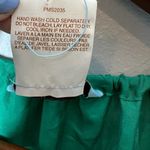 Marciano 100% silk green short dress short sleeves front pockets buttons size XS Photo 5