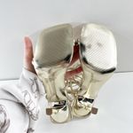 Steve Madden Shantelle Ankle Wrap Strappy Square Toe Sandals Gold Snake 8.5 Photo 8