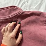 Comfort Colors Dusty Rose Pink 1/4 Zip Mock Neck Sweatshirt Womens S Comfy Cozy Photo 7