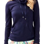 Lilly Pulitzer Hillary Pullover Cowl Neck Navy Blue XS Photo 0