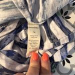 Three Hearts Blue and Pink Short Sleeve Tee with Floral Design Size L Photo 4