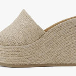 Soda Women’s Bounty Round Toe Single Band Slip-On Espadrille Wedge Sandal 8.5 Photo 0