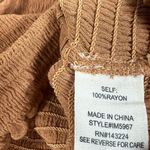 North End Crop Top Womens S Burnt Orange Long Sleeve Smocked Off Shoulder Earthy Photo 5