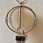 Sweet Lola silver tone long circle tassel necklace Photo 8