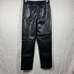 Aritzia Wilfred The Melina Black Vegan Leather High Rise Straight Leg Pants Size 0 Photo 3
