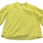 Draper James  womens small bright yellow eyelet lace shirt top lined cute reese p Photo 0