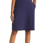 Tahari  ASL Twist Front Fit & Flare Dress Women's 2 Navy Blue V-Neck Cap Sleeves Photo 0