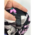 EXPRESS Skort Womens 4 Floral Faux Wrap Mini Skirt Shorts Black Pink Mid Rise Photo 4