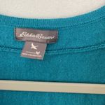 Eddie Bauer Teal V-Neck Long Sleeve Sweater Photo 2