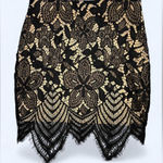 EXPRESS  Floral Lace Mini Skirt in Black/Tan Size 00 Photo 0