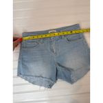 L'Agence NWT L’AGENCE Audrey Denim Shorts Light Wash Blue & Cream Raw Hem Bundle Sz 25 Photo 9