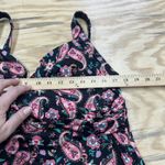 Lands' End  Swim Top Tankini Womens Black Paisley Underwire Built in Bra Size 18W Photo 10