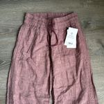 Athleta NEW Cabo Pink Linen Drawstring Pants 2 Photo 3