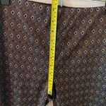 ZARA  Brown Navy Patterned Stretchy Straight Leg Dress Pants Boho Women's Small Photo 10